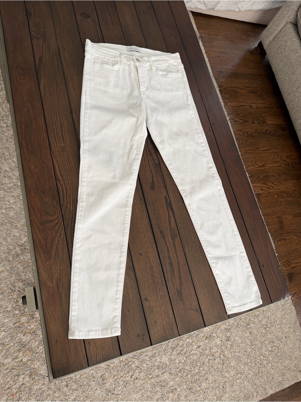 Flying Monkey White Skinny Jeans Size 28 High Rise Stretch Denim